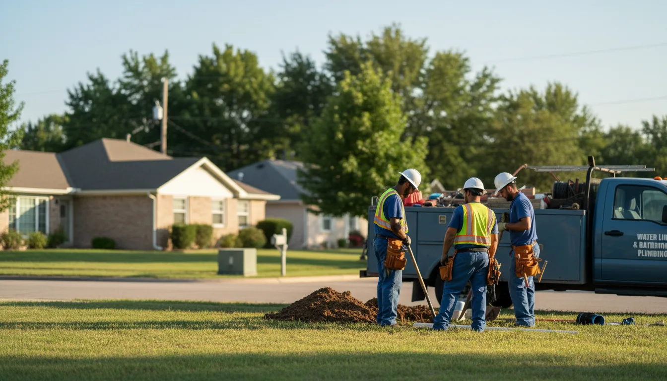 Residential water line and bathroom plumbing service in Kendallville, IN